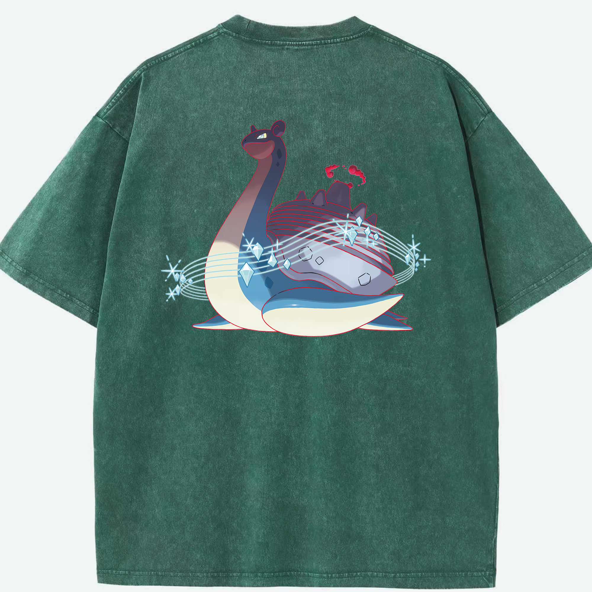 （画像用） ポケットモンスター Pokémon 綿100% ヴィンテージ風 半袖Tシャツ（背面プリント）